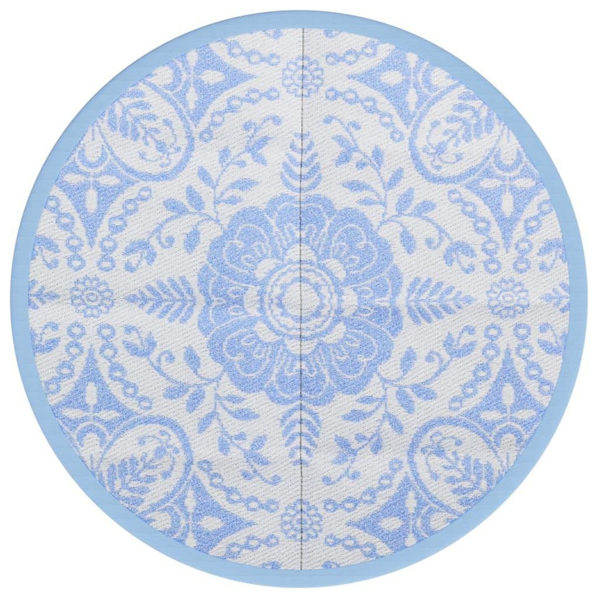 VIDAXL Tapis d'exterieur ARAKIL bleu azure Ø120 cm PP