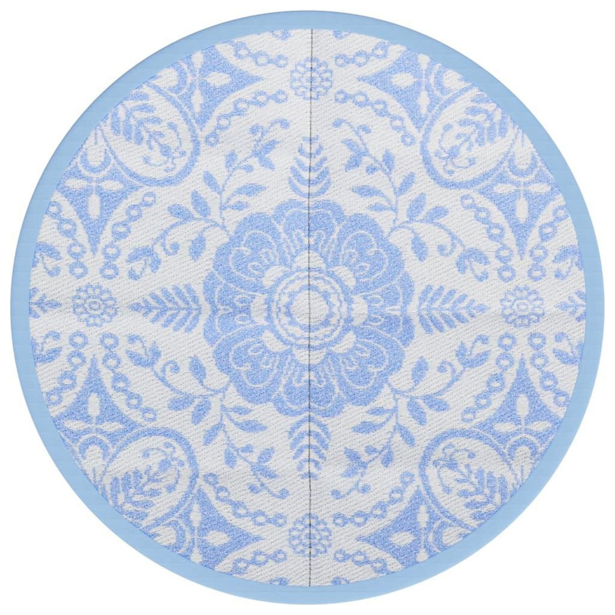 VIDAXL Tapis d'exterieur ARAKIL bleu azure Ø120 cm PP