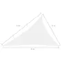 VIDAXL Voile de parasol tissu oxford triangulaire 3x4x5 m blanc