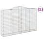 Voir la diapositive 2 : VIDAXL Paniers a gabions arques 13 pcs 300x50x180/200 cm fer galvanise