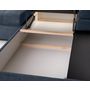 Voir la diapositive 5 : BEST MOBILIER Bianca - canapé d'angle droit 4 places convertible avec coffre en tissu texturé