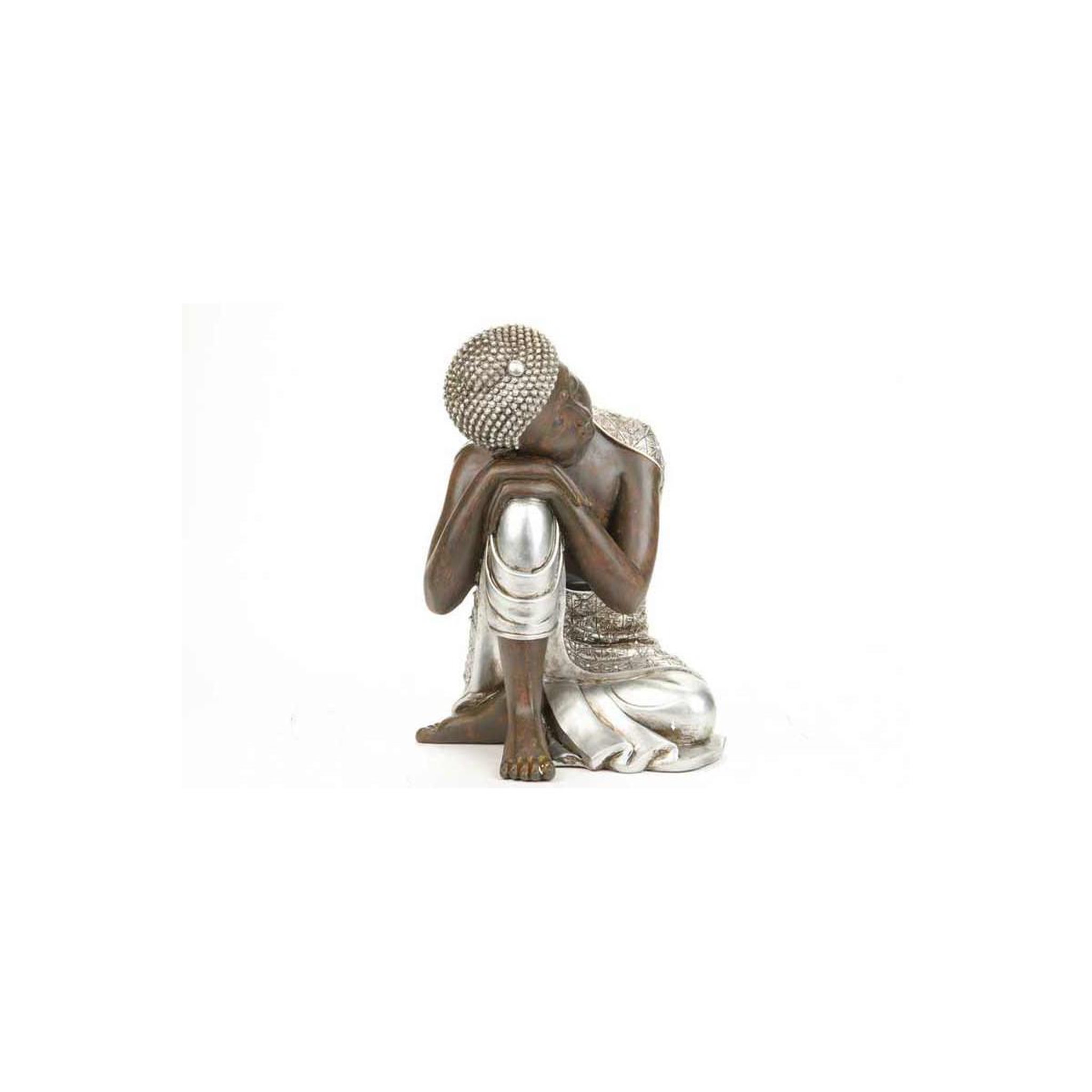 Voir la diapositive 5 : ATMOSPHERA Statue Déco  Bouddha  35cm Naturel & Argent