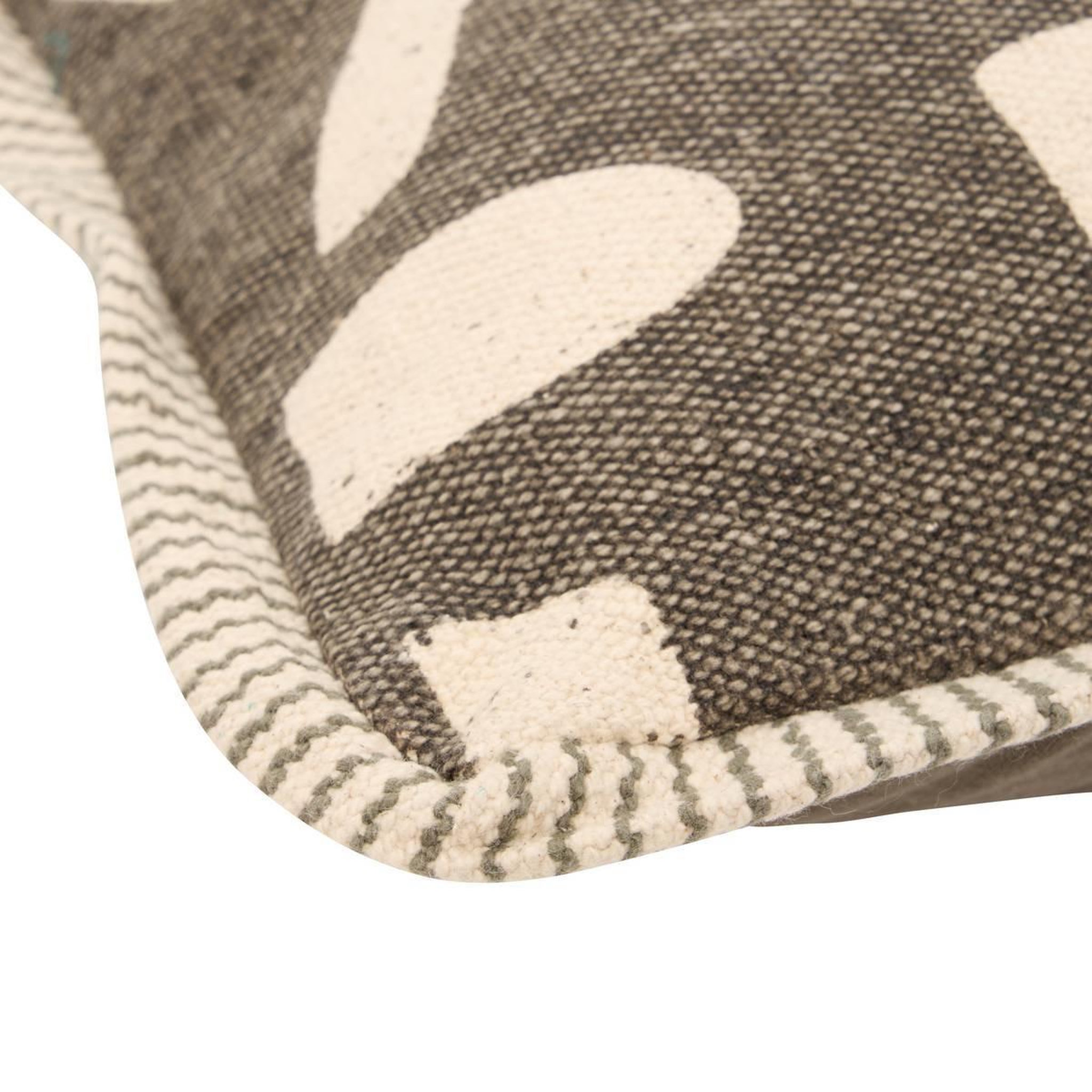 Voir la diapositive 2 : ATMOSPHERA Coussin de Sol en Coton  Nyero  40x80cm Kaki