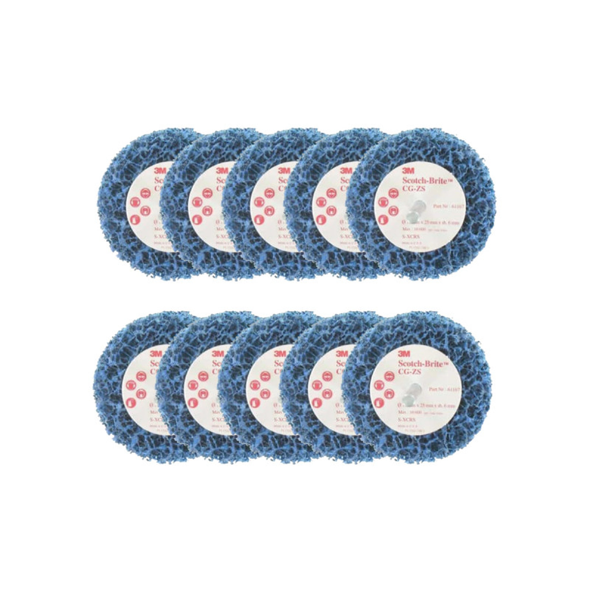 Voir la diapositive 1 : 3M Brosse 3M scotch-brite CG-ZS diamètre 75 mm x 10