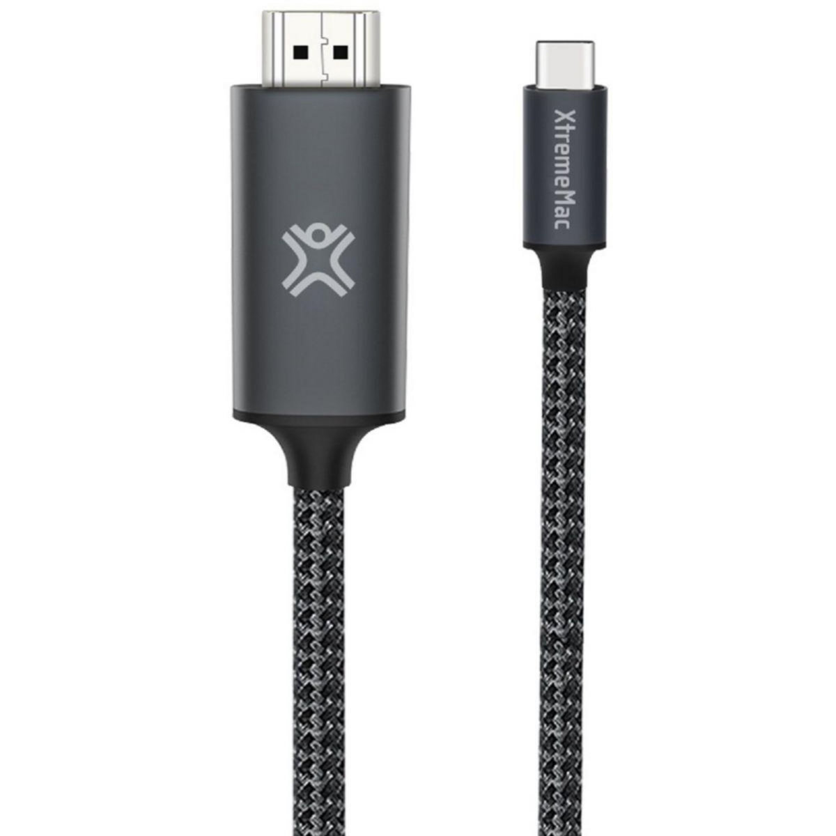 XTREMEMAC Adaptateur HDMI type C - HDMI male 2m nylon tressé gris