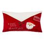 Voir la diapositive 1 : ATMOSPHERA Coussin Déco  Lettre Père Noël  30x50cm Rouge
