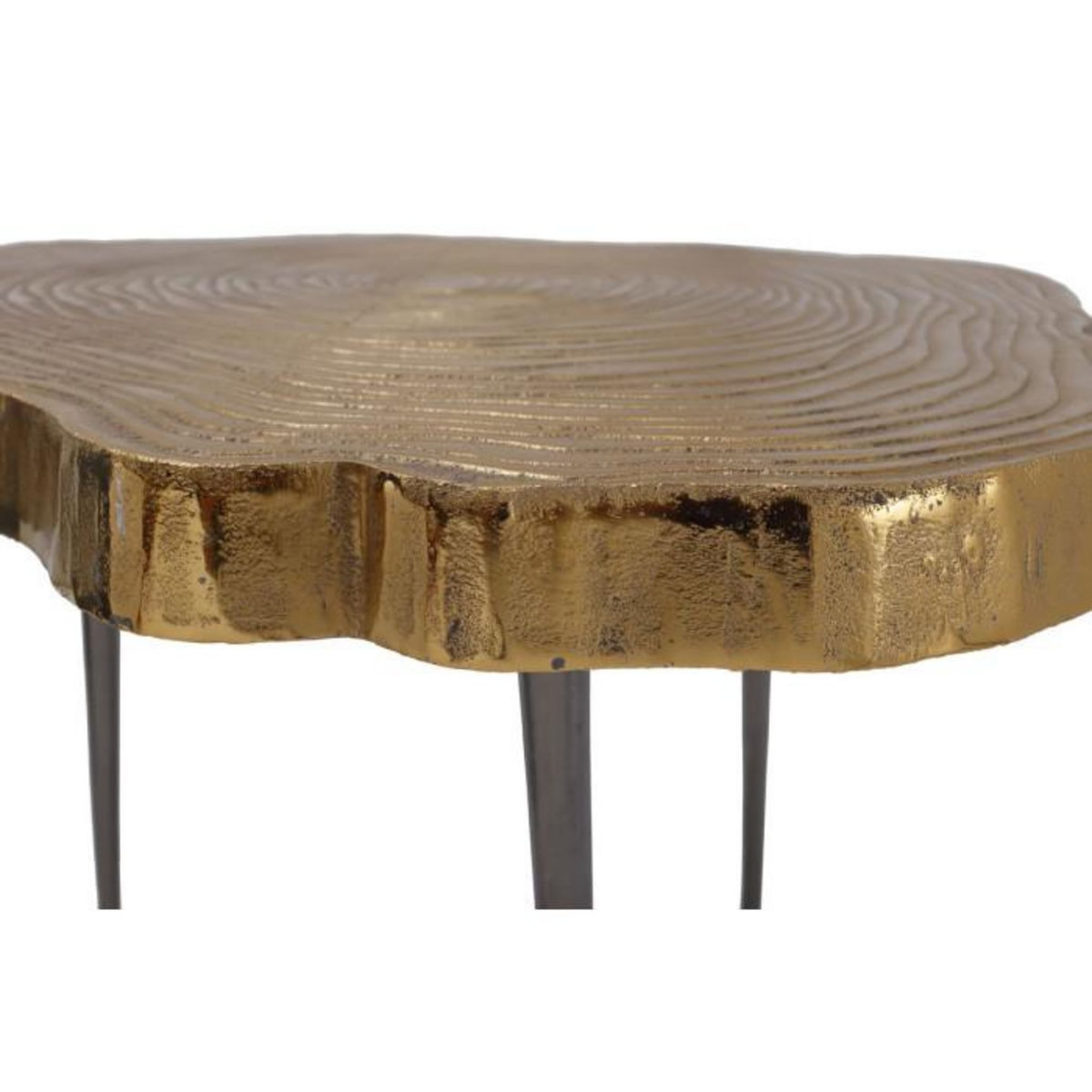 Paris Prix Table d'Appoint Design  Wood Art  65cm Or
