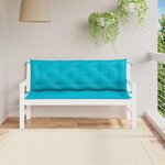 VIDAXL Coussins de banc de jardin lot de 2 turquoise 150x50x7 cm tissu