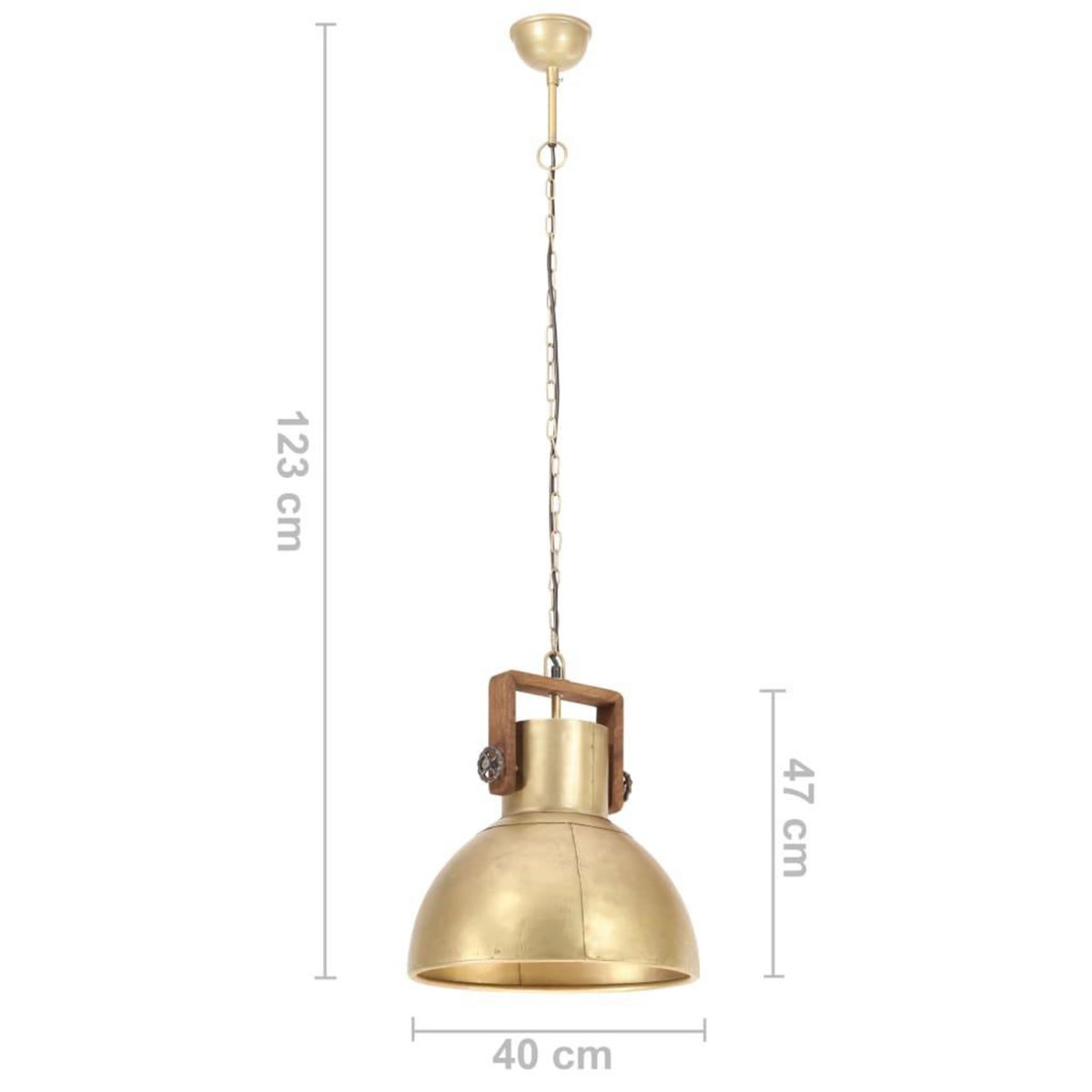 VIDAXL Lampe suspendue industrielle 25 W Laiton Rond 40 cm E27