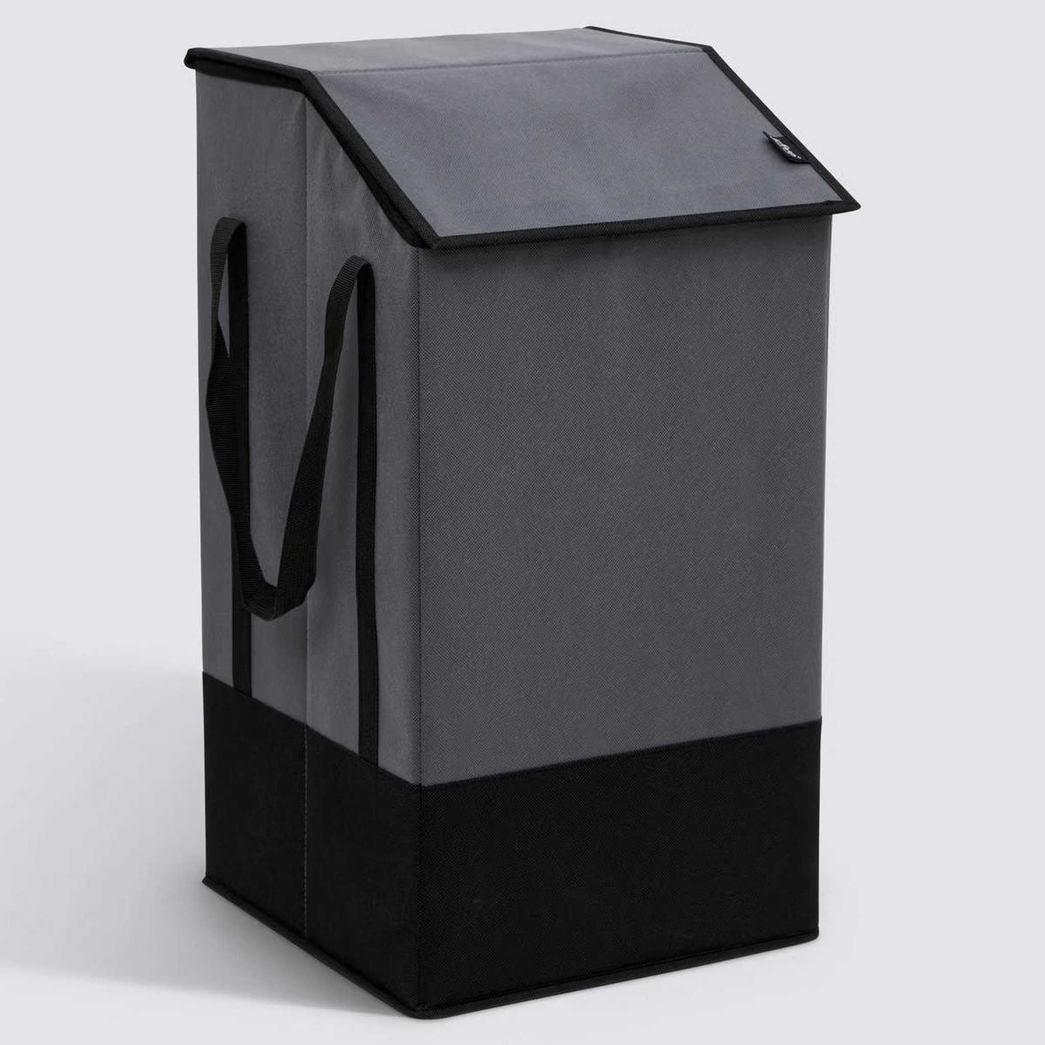 Voir la diapositive 6 : FIVE Panier à linge en tissu  bicolore  45l gris