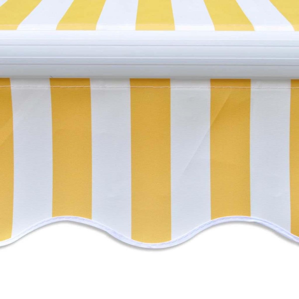 VIDAXL Auvent pliable motorise 400 cm Jaune/blanc