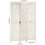 Voir la diapositive 6 : VIDAXL Cloison de separation 3 panneaux Blanc 120x165 cm Bois manguier