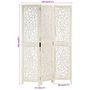 Voir la diapositive 6 : VIDAXL Cloison de separation 3 panneaux Blanc 120x165 cm Bois manguier