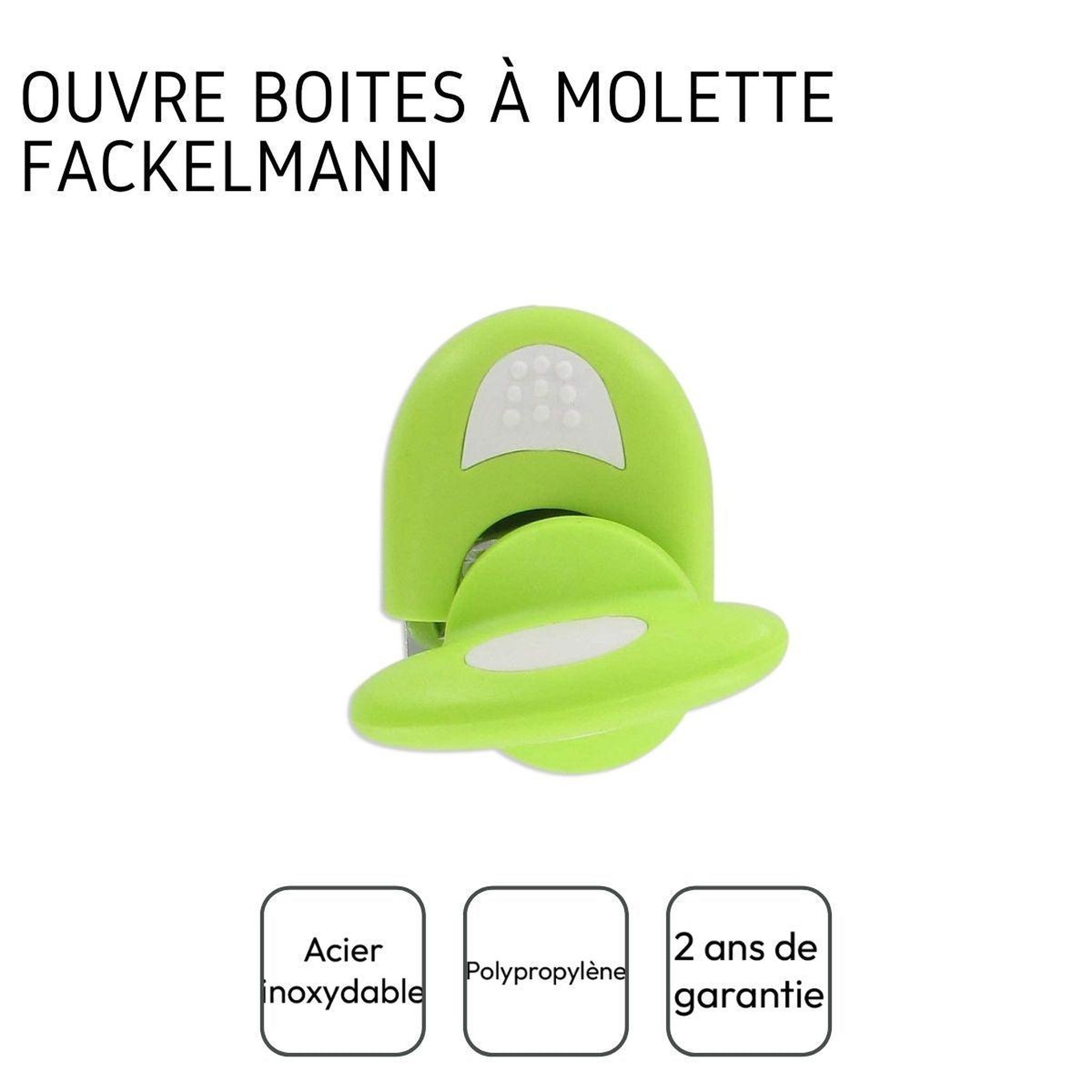 Voir la diapositive 4 : Fackelmann Ouvre-boîte à molette Fackelmann