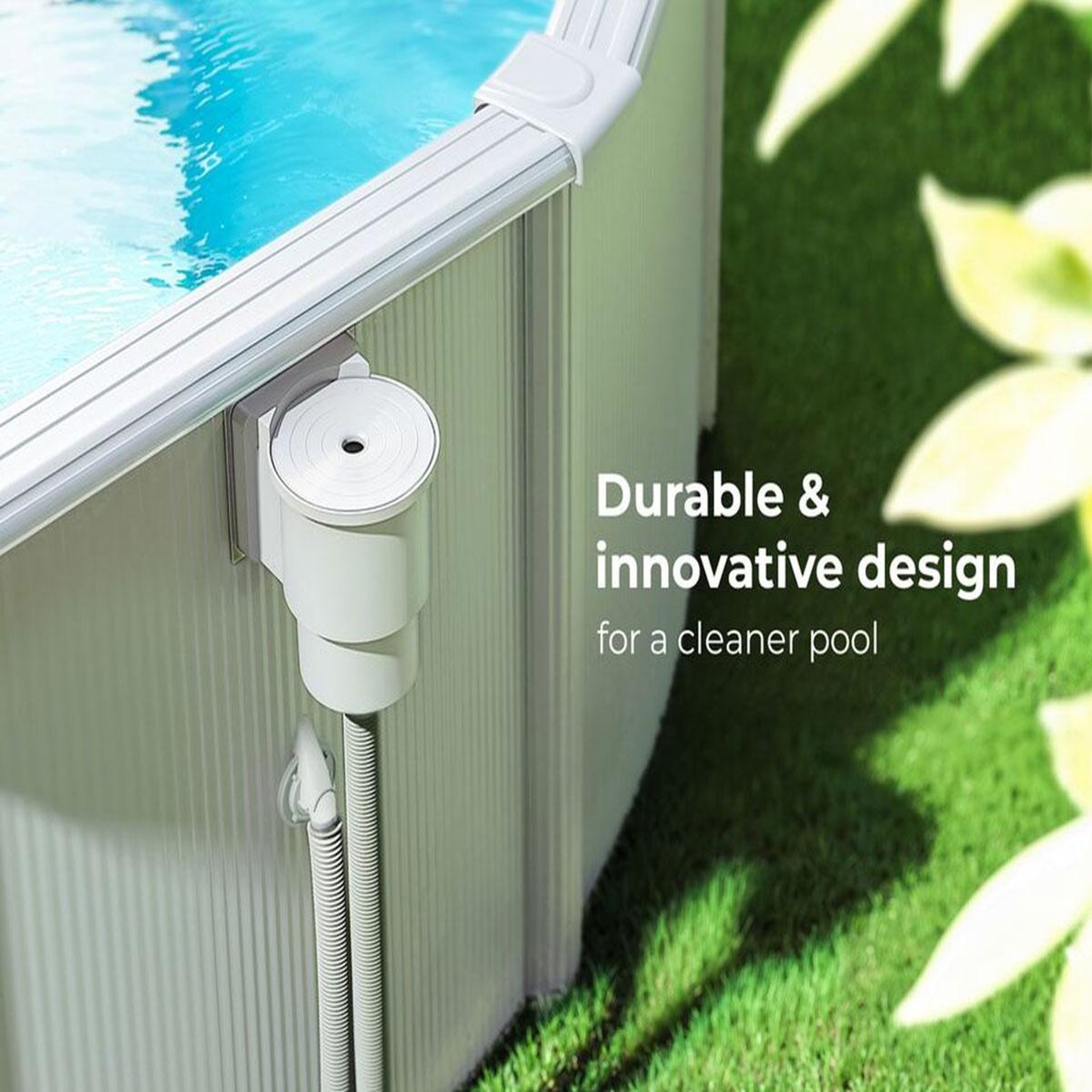Voir la diapositive 3 : GRE Skimmer pour piscine acier blanc - gré
