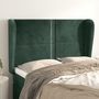 Voir la diapositive 1 : VIDAXL Tete de lit avec oreilles Vert fonce 147x23x118/128 cm Velours