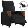 Voir la diapositive 1 : VIDAXL Fauteuil inclinable electrique Noir Tissu