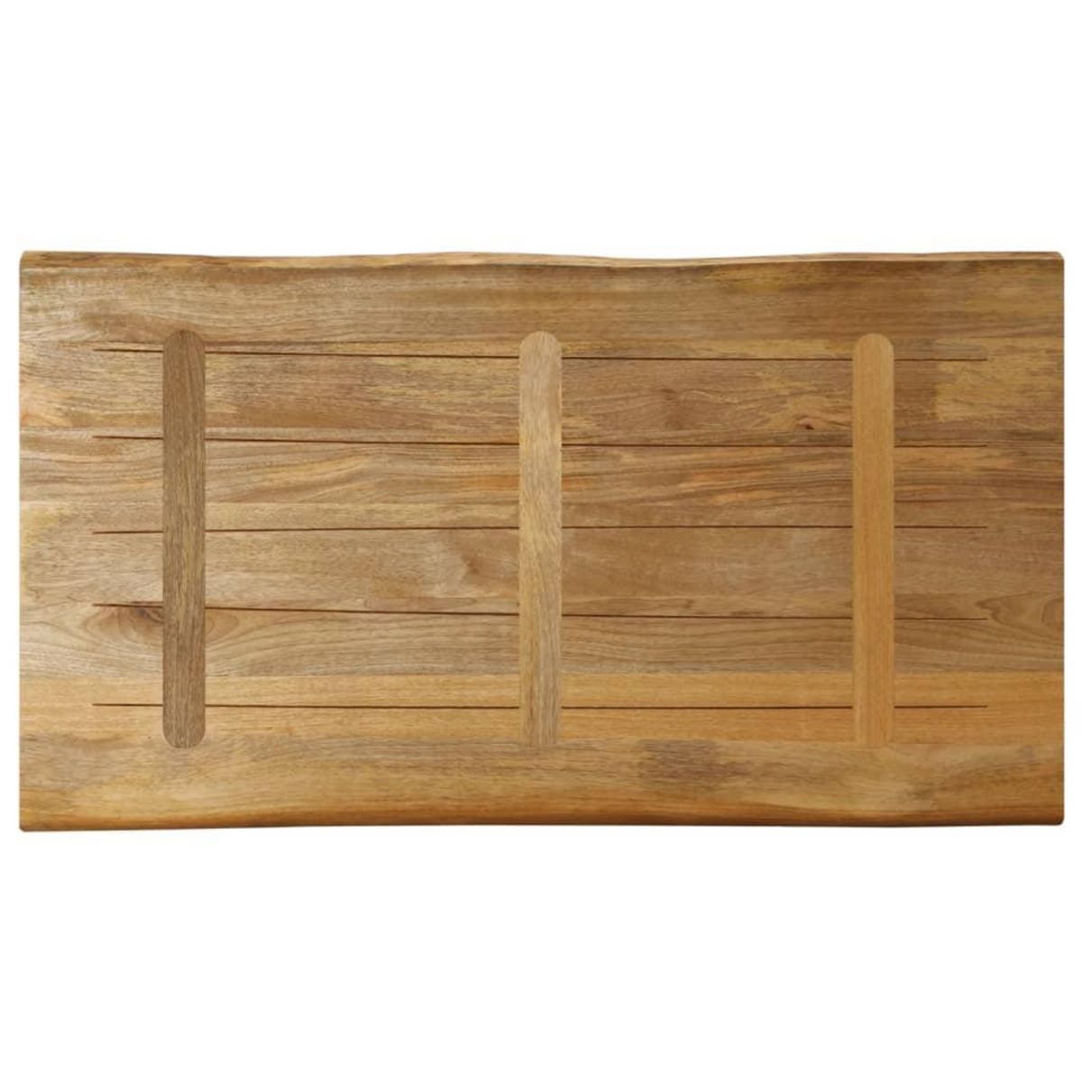 VIDAXL Dessus de table bord vivant 100x60x3,8 cm bois de manguier brut