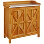 Voir la diapositive 1 : OUTSUNNY Table de rempotage armoire de jardin 2 en 1 bois sapin acier