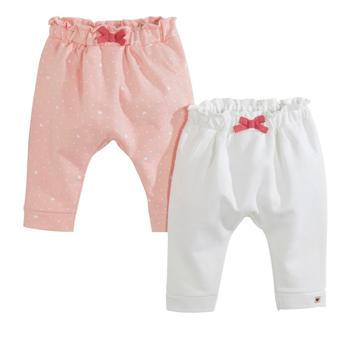 IN EXTENSO Lot de 2 pantalons bébé fille