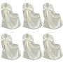 Voir la diapositive 2 : VIDAXL Housses de chaise pour banquet de mariage 12 pcs Creme