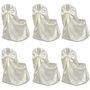 Voir la diapositive 2 : VIDAXL Housses de chaise pour banquet de mariage 12 pcs Creme