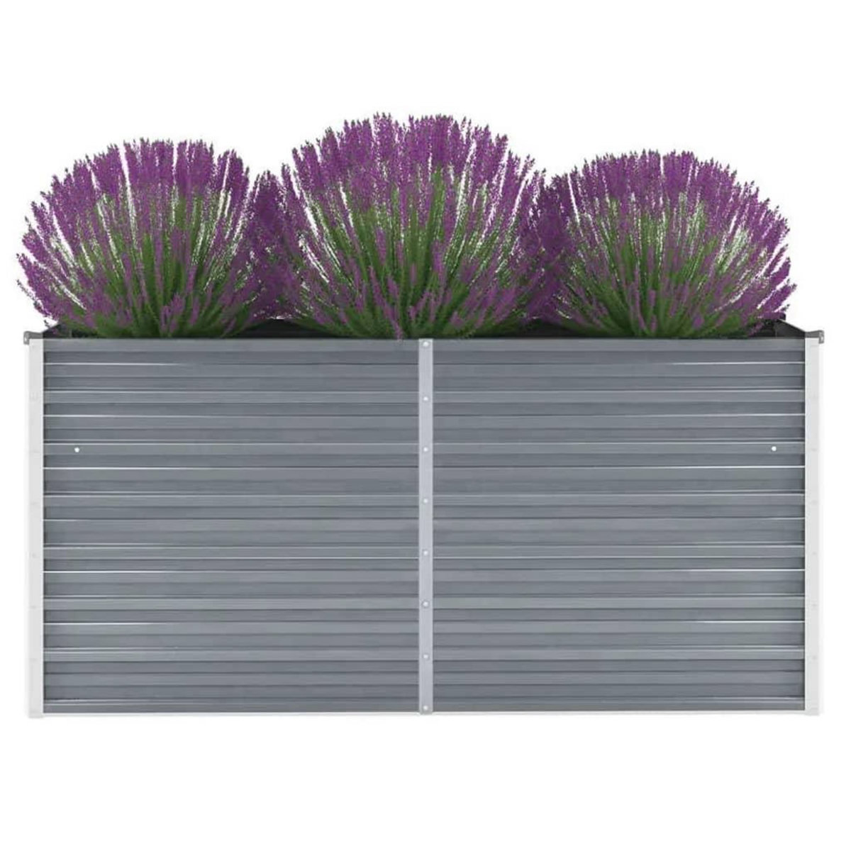 VIDAXL Lit sureleve de jardin Acier galvanise 160x40x77 cm Gris