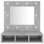 Voir la diapositive 5 : VIDAXL Armoire a miroir avec LED Gris beton 60x31,5x62 cm