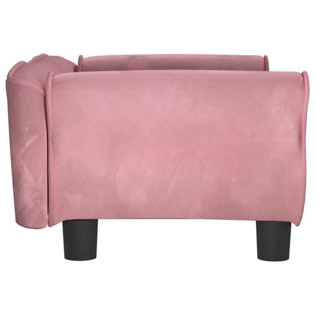 VIDAXL Lit pour chien rose 70x45x30 cm velours