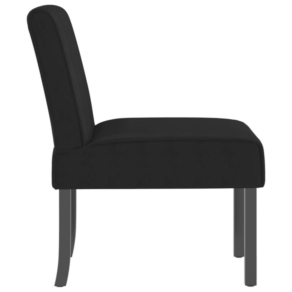 VIDAXL Fauteuil sans accoudoirs noir velours