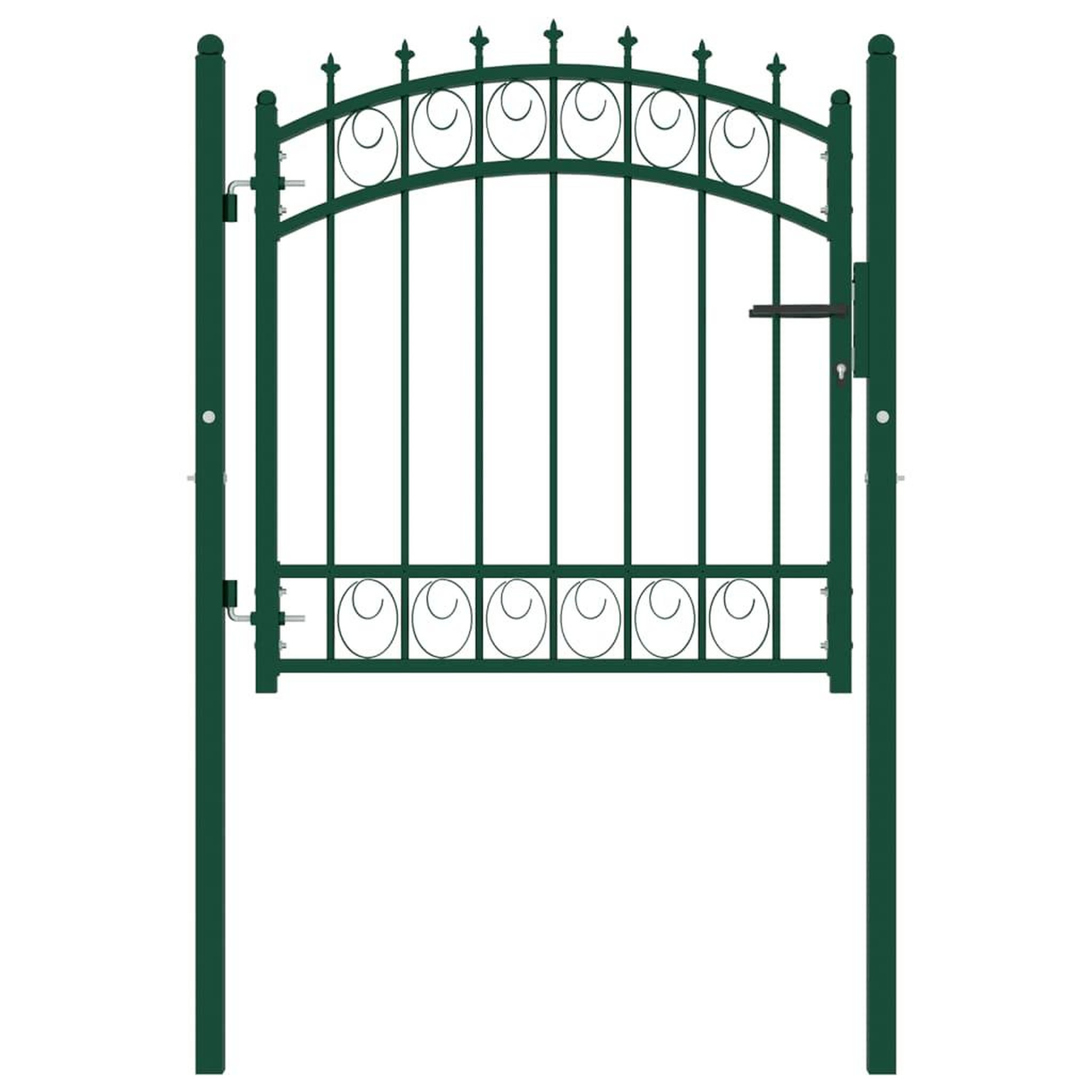 VIDAXL Portail de cloture avec pointes Acier 100x100 cm Vert
