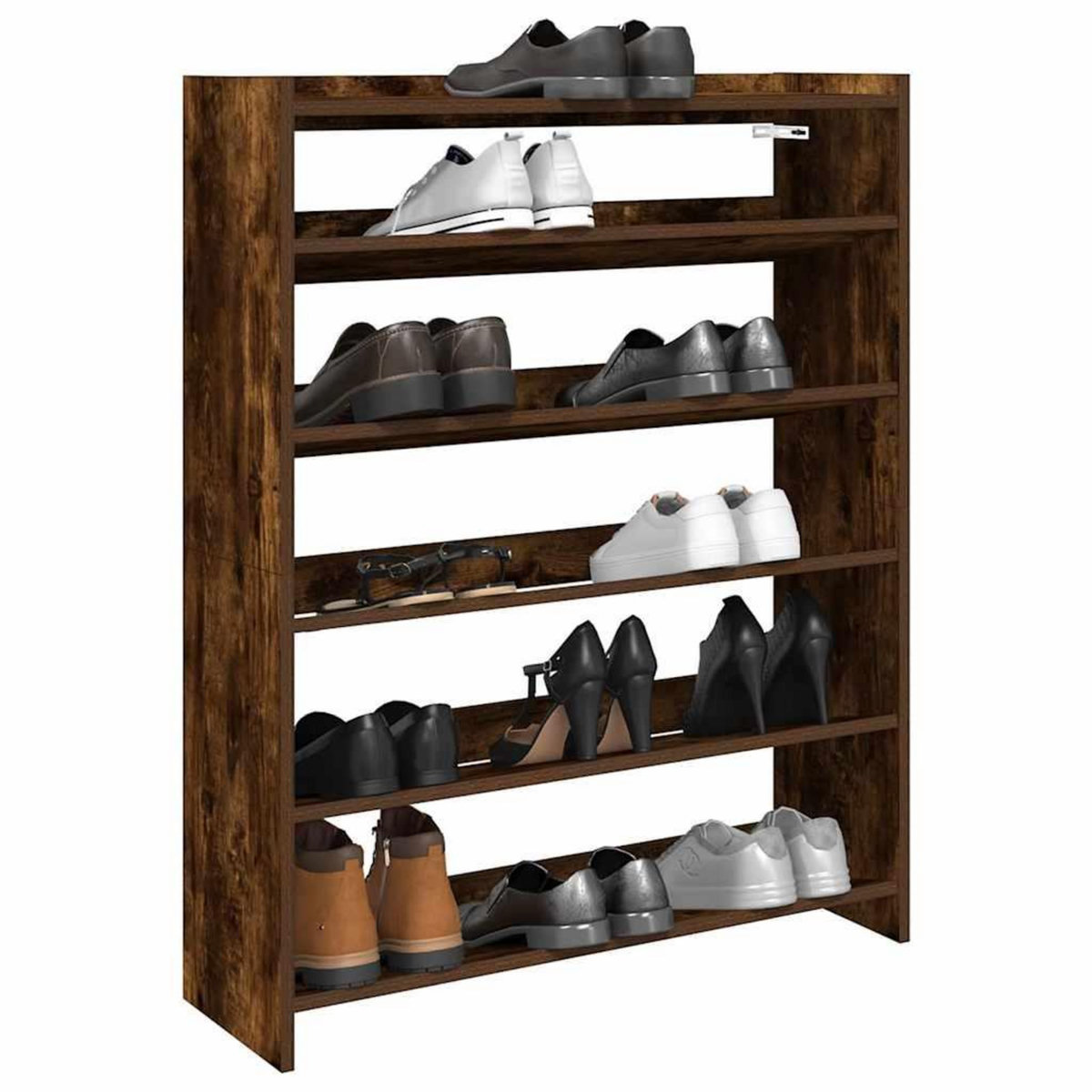 VIDAXL Etagere a chaussures chene fume 80x25x100 cm bois d'ingenierie