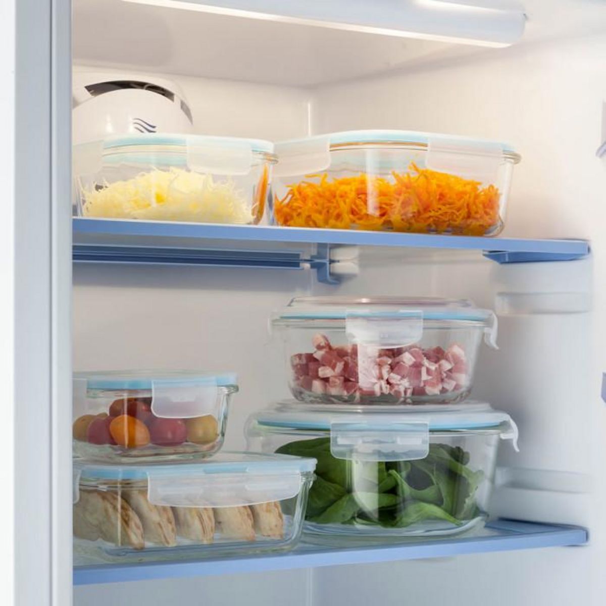 FIVE Boîte de Conservation Verre  Clipeat  0,7L Bleu