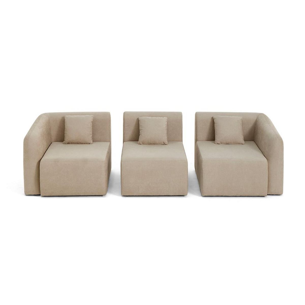 LISA DESIGN Ikare - canapé modulable 3 places - en tissu