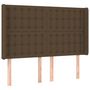 Voir la diapositive 3 : VIDAXL Tete de lit a LED Marron fonce 147x16x118/128 cm Tissu