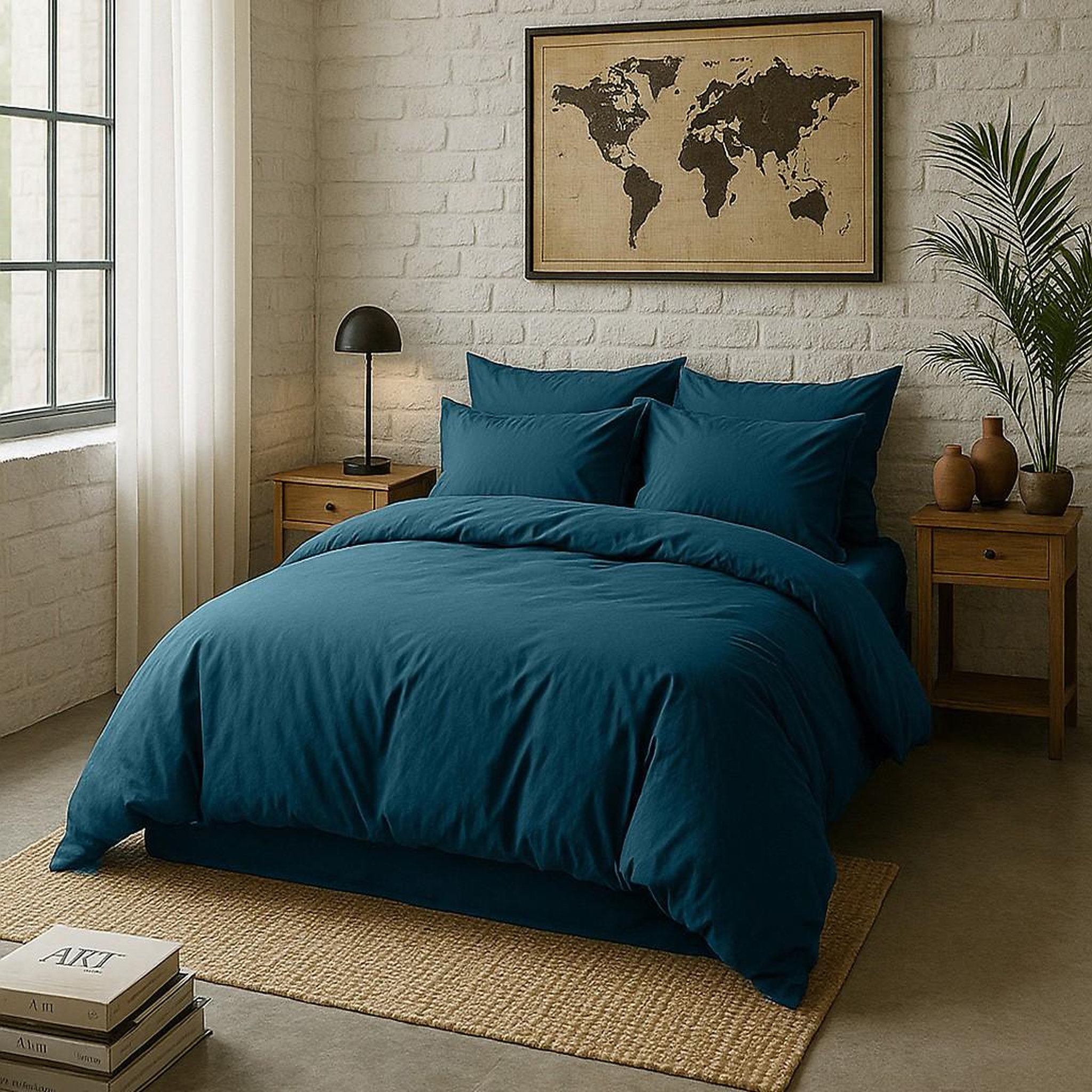Voir la diapositive 4 : BATON ROUGE Drap housse en percale de coton
