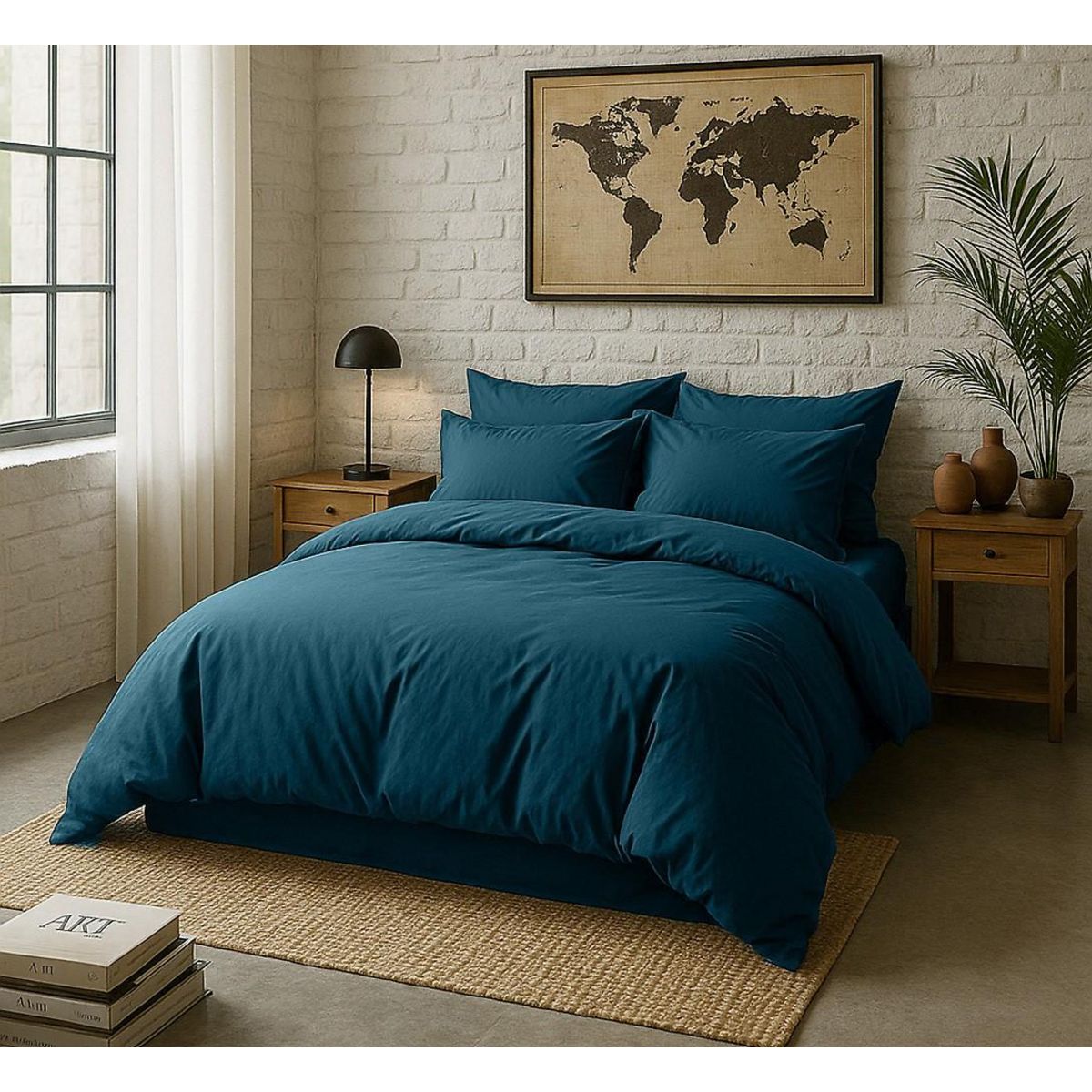 BATON ROUGE Drap housse en percale de coton