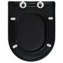 Voir la diapositive 5 : VIDAXL Abattant WC a fermeture en douceur Liberation rapide Noir