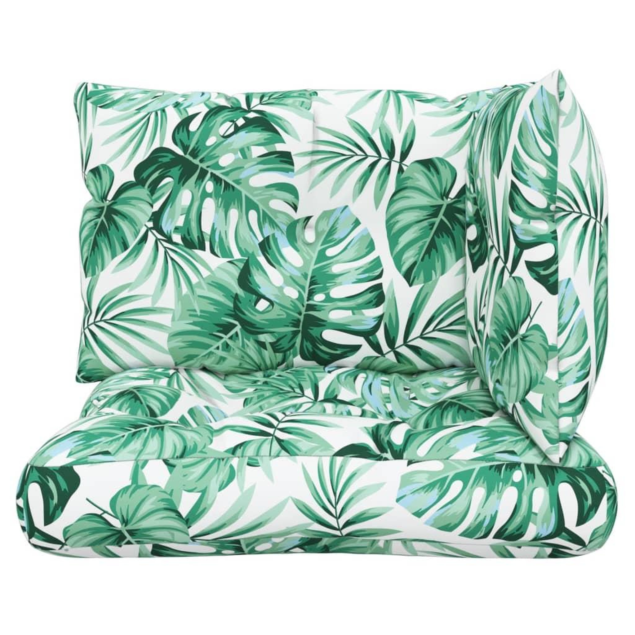 Voir la diapositive 4 : VIDAXL Coussins de palette lot de 3 motif de feuilles tissu