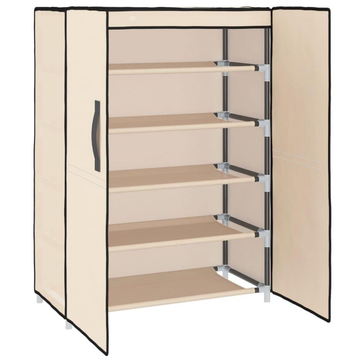 VIDAXL Armoire a chaussures Creme 60x28x90 cm Tissu