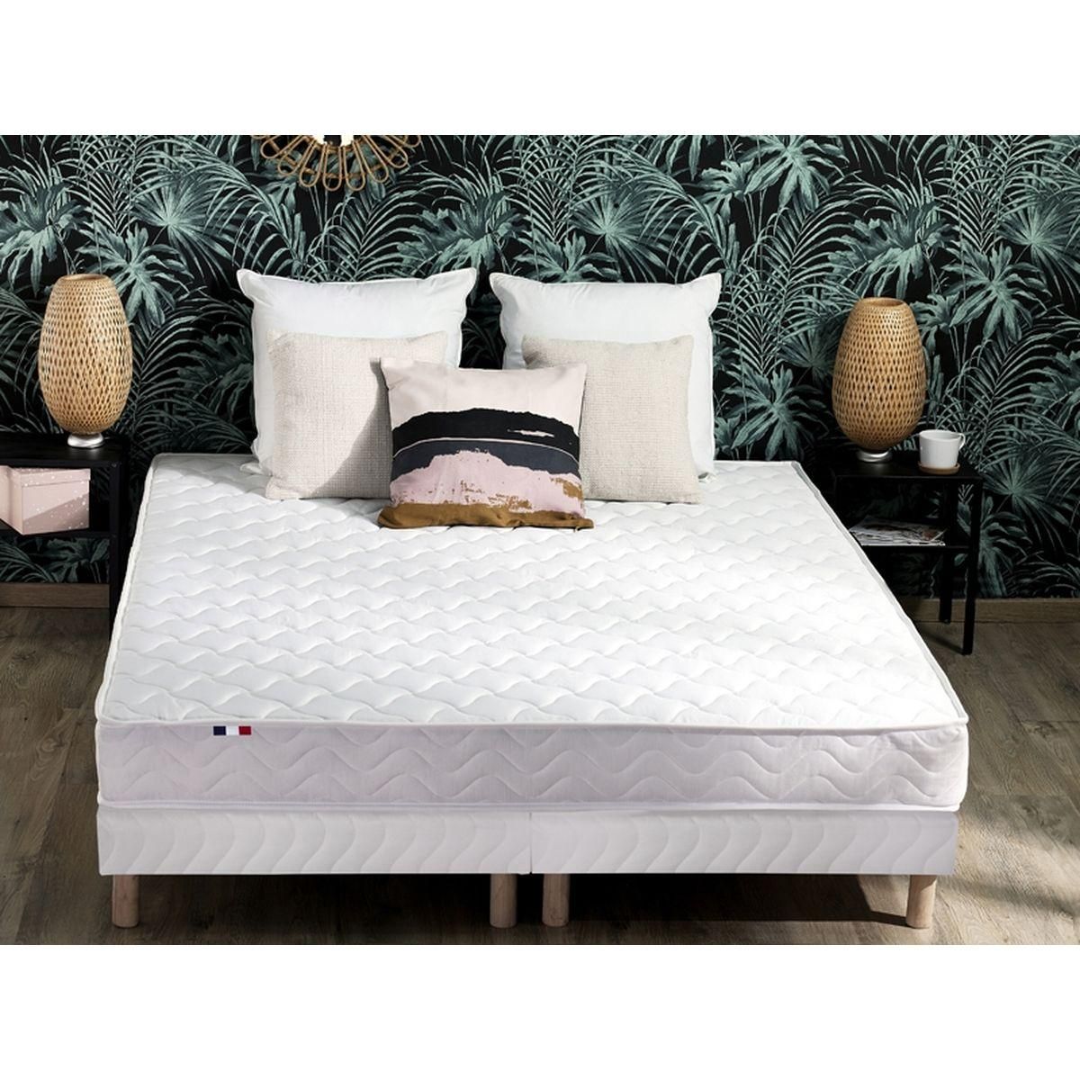 Ensemble Matelas Mousse réversible + Sommier 2 x 80 x 200 cm  STRATUS