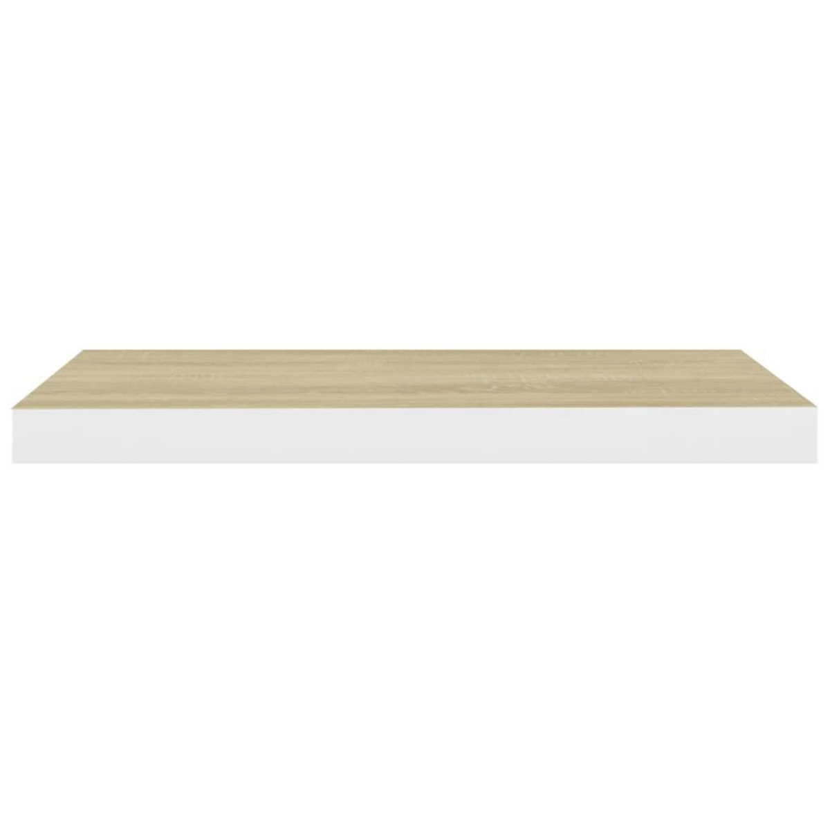 VIDAXL Etageres flottantes 2 pcs chene et blanc 60x23,5x3,8 cm MDF