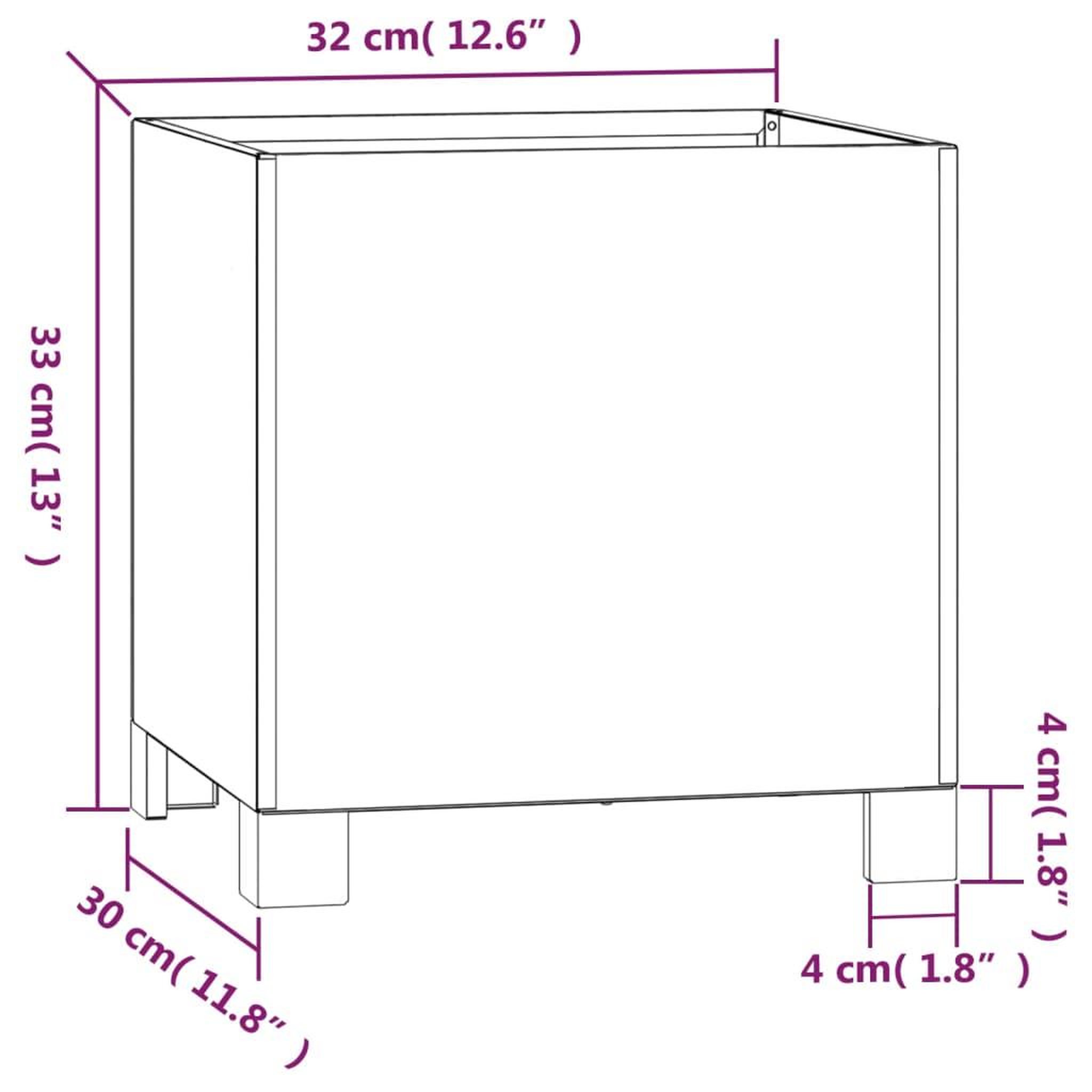 Voir la diapositive 6 : VIDAXL Jardinieres avec pieds 2 pcs Rouille 32x30x33 cm Acier corten
