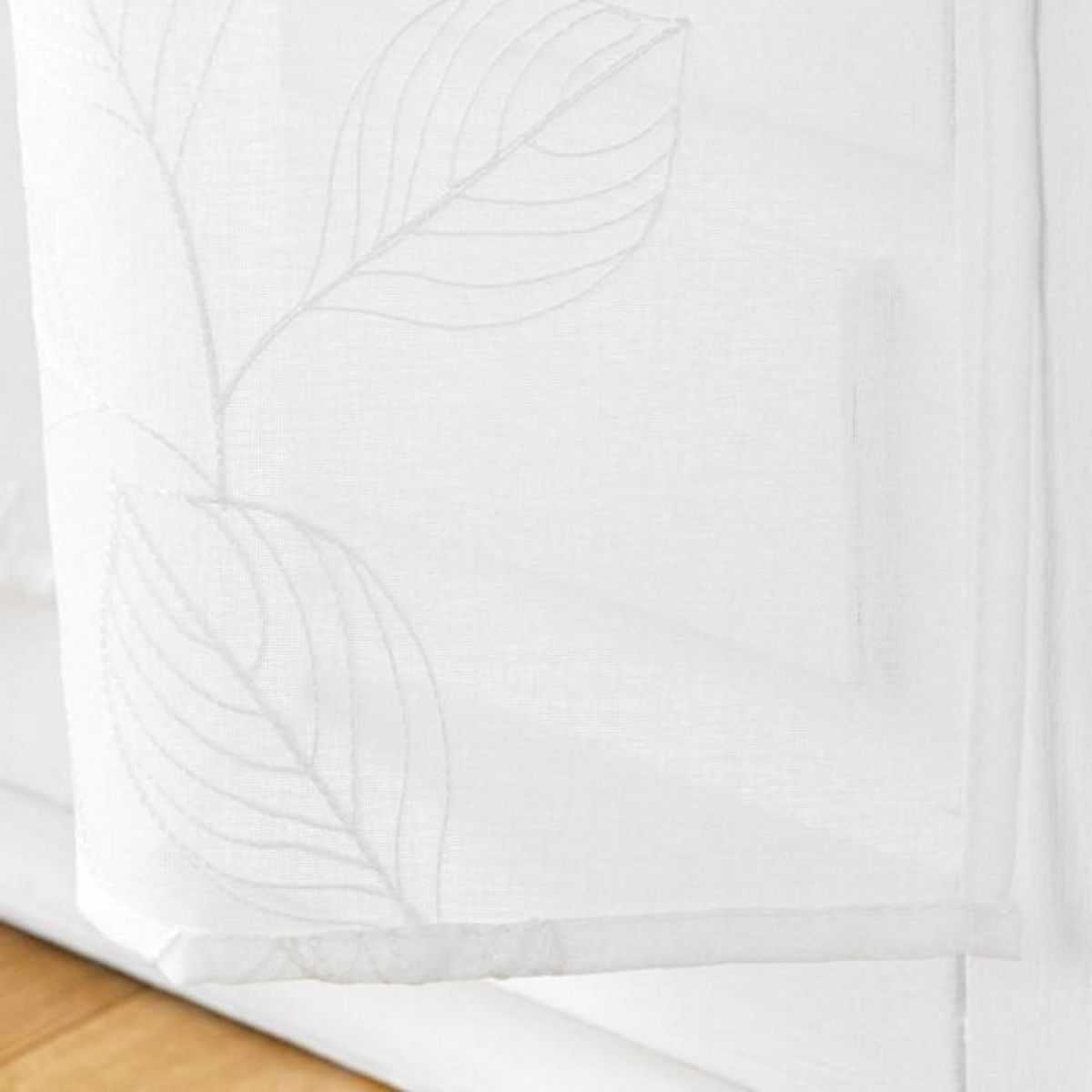 Paris Prix Paire de Voilages Passe-Tringle  Edenia  70x240cm Blanc