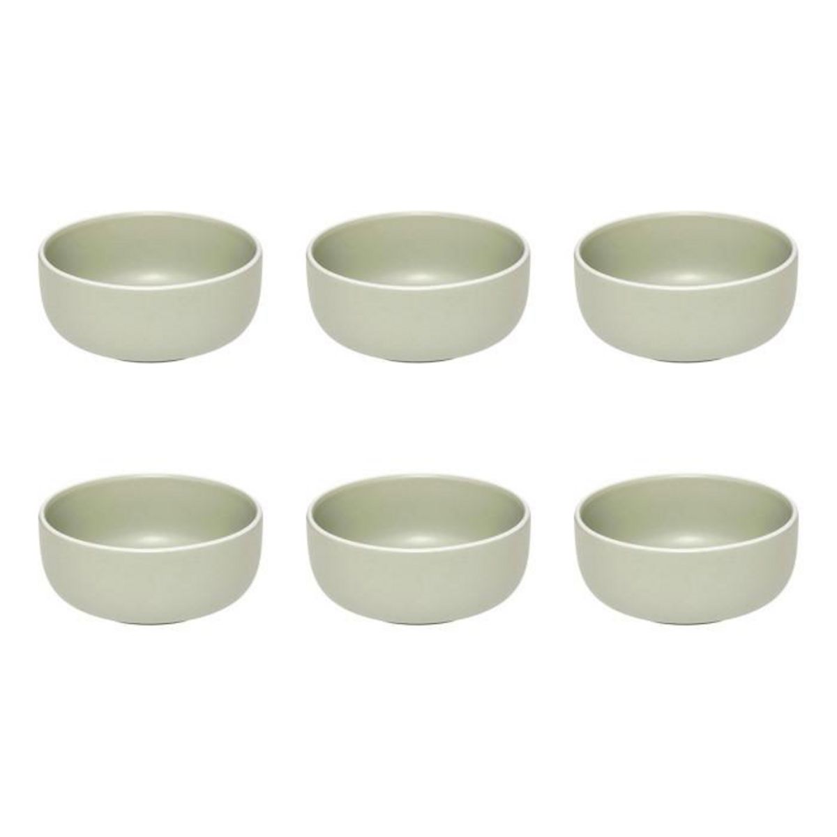 SECRET DE GOURMET Lot de 6 Coupelles en Grès  Alix  14cm Vert Olive