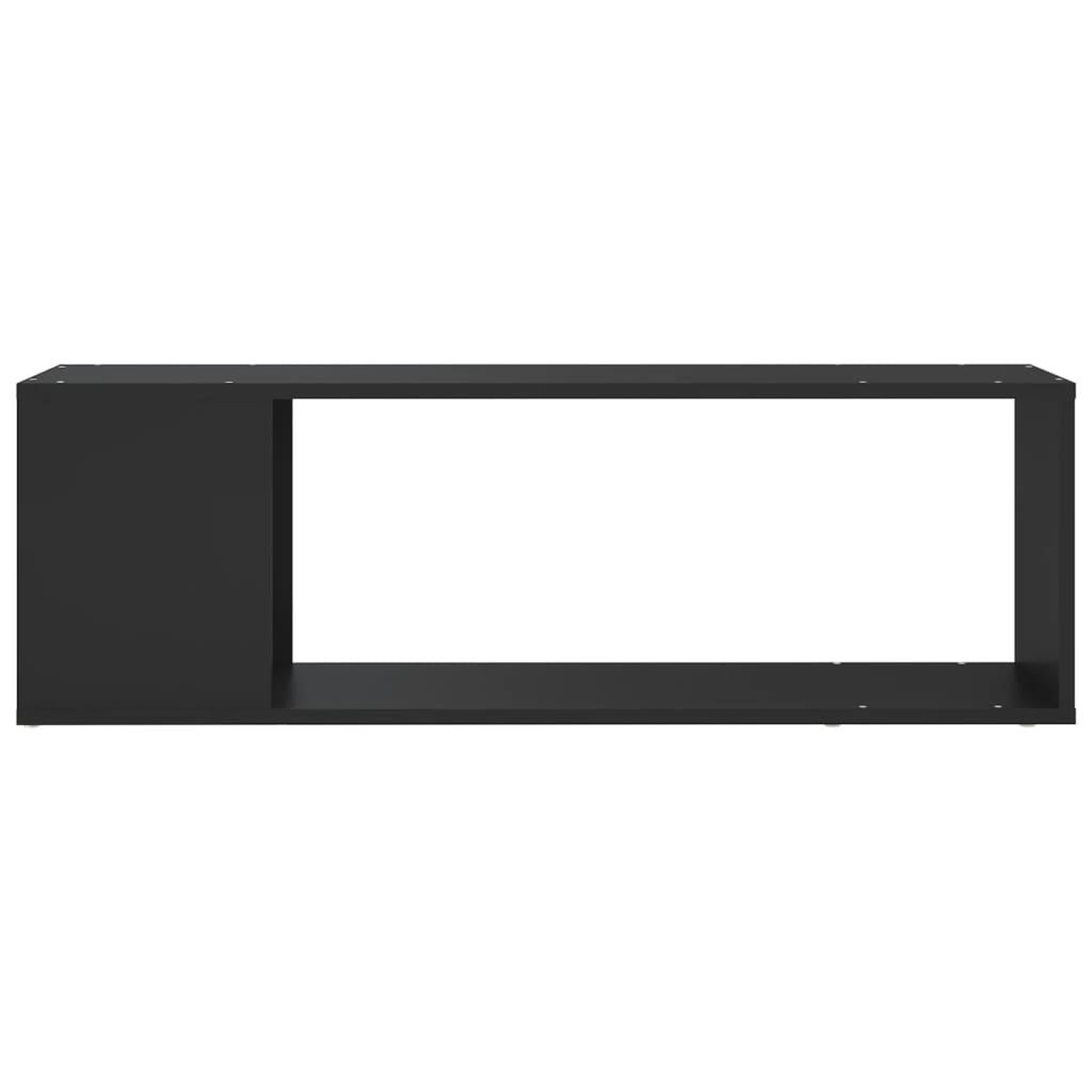 Voir la diapositive 3 : VIDAXL Meuble TV Noir 100x24x32 cm Bois d'ingenierie