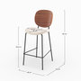 Voir la diapositive 4 : Rendez vous déco Lot de 2 chaises pour îlot central 65,5 cm en tissu beige-Simone