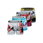 FREEGUN Lot de 4 boxers homme Extremes Sports. Coloris disponibles : Bleu