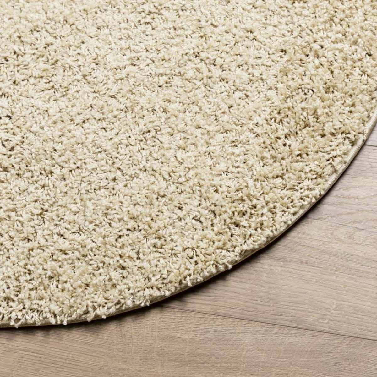 VIDAXL Tapis shaggy PAMPLONA poils longs moderne dore Ø 160 cm