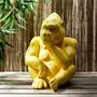 Paris Prix Statuette Déco en Magnésie  Gorille  54cm Jaune